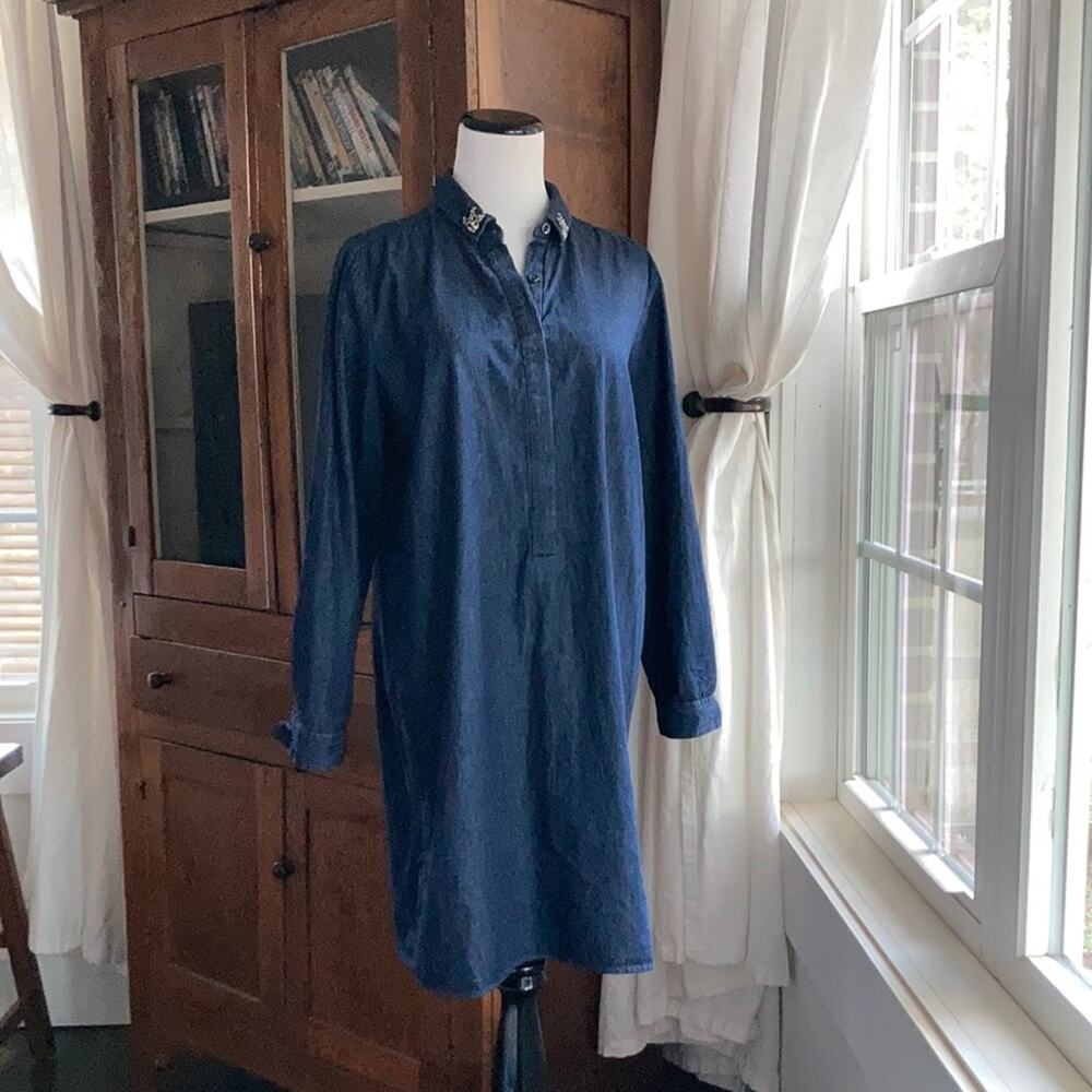 LOFT Lightweight Pullover Shirt Dress, Size LP